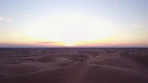 Drone off road sand dunes Stock Footage 124995841