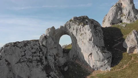 Drone into the rock arch Stock Footage 167915221