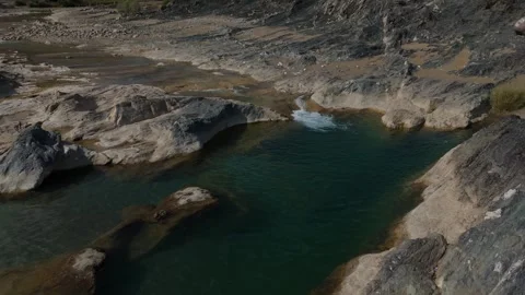 Drone rocket shot on a river Stock Footage 334172728