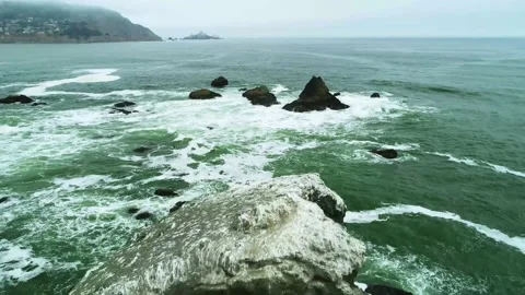 Drone Rocky Ocean Video stock 137201482