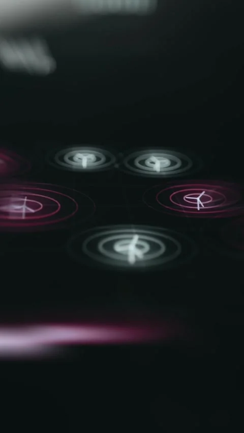 Drone Rotor Radar Status Visualization Stock Footage 338403042