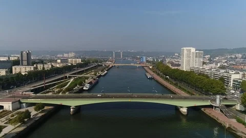 Drone - Rouen - City - 2 Stock Footage 86852170