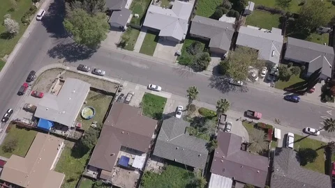 Drone Sacramento-residential 06 Stock Footage