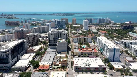 Drone Sarasota Florida Flyover Stock Footage