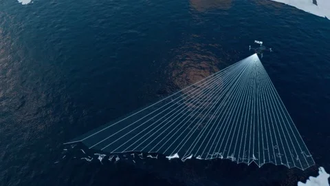 Drone scans and maps the terrain of glaciers 스톡 동영상 330064528