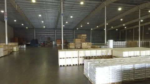 Drone scene going inside out an import export harbour deposit Vídeo Stock 59995240