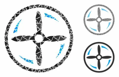 Drone screw rotation Composition Icon of Bumpy Elements Stock Illustration