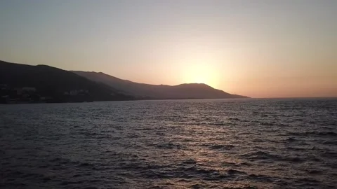 Drone Sea Sunset Shot Vidéo 132736632