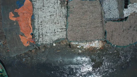 DRONE, Seafood dried fish processing, ANGOLA Stock Footage 306703587