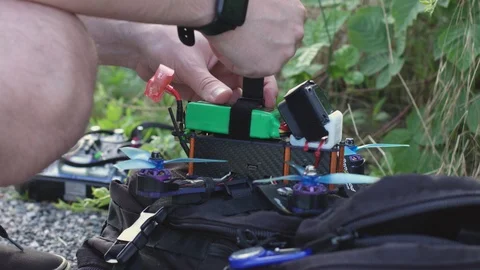 Drone Set Up Stock Footage 95939028