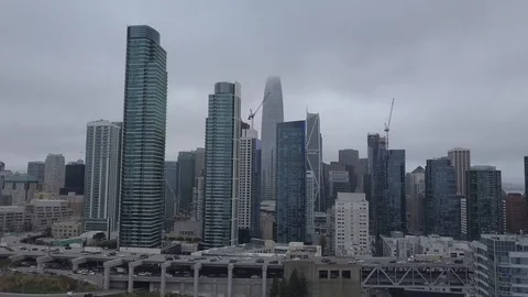 Drone SF-Downtown 3 Stock Footage 124592027