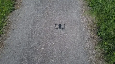 DRONE Shadow on ground Stock Footage 75952654