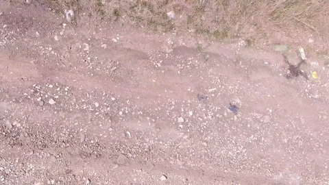 Drone shadow on the rural road Stock-Footage 136388059