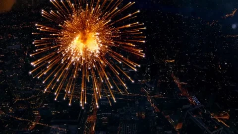 Drone shoot aerial view of crackers fire. Stock-Footage 217678064