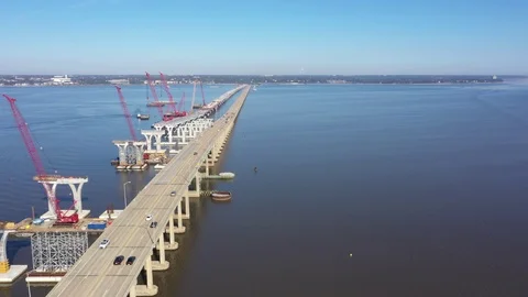 Drone shoot on bridge Stock Footage 104696802