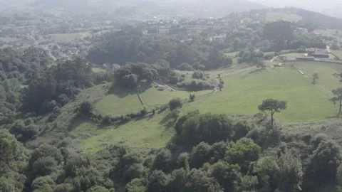 Drone shoot of fields in northern Spain Stock Footage 278320800