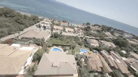 Drone shoot over the coastline 動画素材 135240156