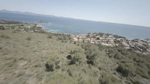 Drone shoot over the coastline 動画素材 135240163
