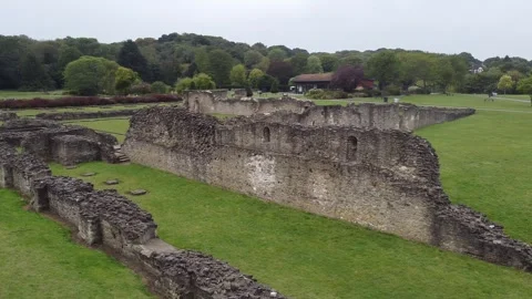Drone shoot of Ruins Stock Footage 255798392