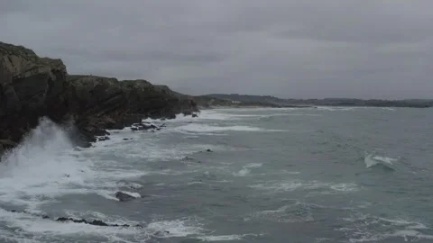 Drone shoot of the seaside riffs of northern Spain Stock Footage 278924103