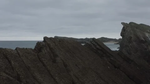 Drone shoot of the seaside riffs of northern Spain Stock Footage 278924164