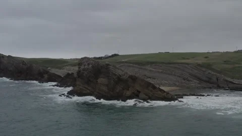 Drone shoot of the seaside riffs of northern Spain Stock Footage 278924199