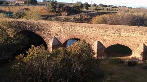 Drone shoot viaduct sunset Video stock 91992349