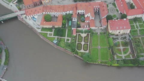 Drone shoot,  View, River, Wroclaw, Poland, Video stock 135238860