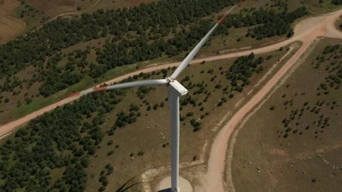 Drone shoot of wind turbines. Stock Footage 247641603