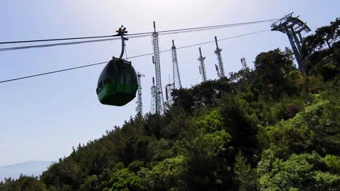 Drone shooting of cable cars Vídeo Stock 276154000