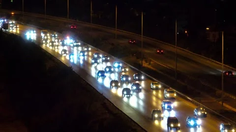 Drone shooting on the highway Stock Footage 314326481