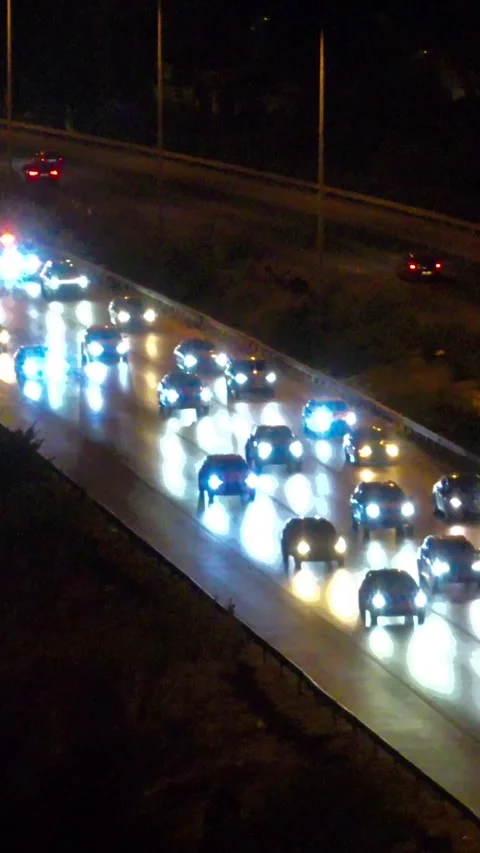 Drone shooting on the highway Stock Footage 314652697