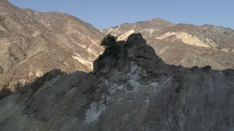 Drone shooting in mountainous terrain Stock Footage 145309985