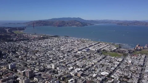Drone shooting of San Francisco, state California Video stock 97246717
