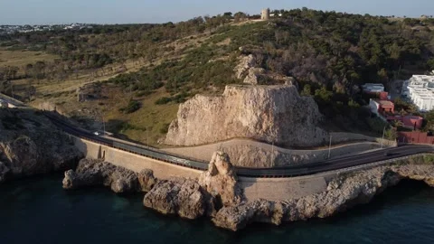 Drone shooting of a stretch of the Salento coast. Stock Footage 194505662