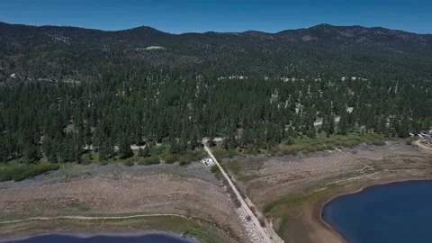 Drone shoots Big Bear Solar observatory in Big Bear Lake, California, USA Stock-Footage 157837553