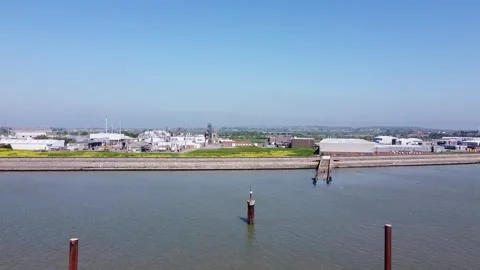Drone shoots of Queenborough Stock Footage 199107350