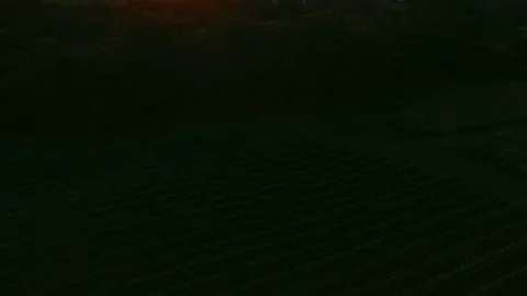 Drone Shot 2k - Sliding Sunset Shot over Blue Ridge Mountains VA Stock Footage 91159192