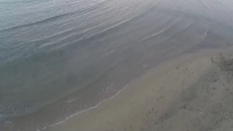 Drone shot 4K, aerial view, rocks and waves in Rome, Italy 스톡 동영상 74240891