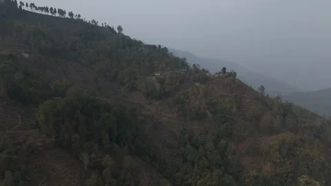 Drone shot 4k. Aerial view of the clear day in Pelling, Sikkim. Stock Footage 341967620