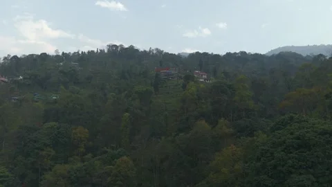 Drone shot 4k. Aerial view of the clear day in Pelling, Sikkim. Northern India. Stock Footage 341973181
