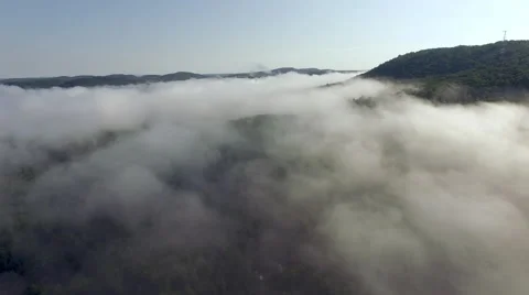 Drone shot above the clouds Stock Footage 63962024