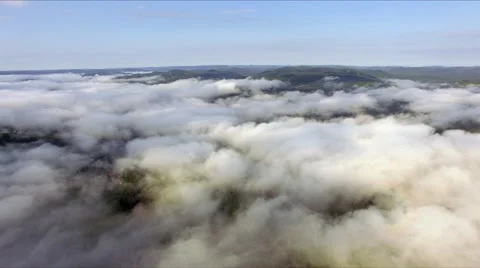 Drone shot above the clouds Stock Footage 63962364
