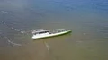 Drone shot aerial abandoned ship wreck Flores - Indonesia 4k or 4k+ Resolution