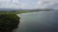 Drone shot aerial coastline beach and hills landscape of Flores - Indonesia 4k or 4k+ Resolution