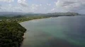 Drone shot aerial coastline beach and hills landscape of Flores - Indonesia 4k or 4k+ Resolution