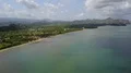 Drone shot aerial coastline beach and hills landscape of Flores - Indonesia 4k or 4k+ Resolution