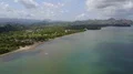 Drone shot aerial coastline beach and hills landscape of Flores - Indonesia 4k or 4k+ Resolution