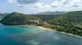 Drone shot aerial coastline beach and hills landscape of Flores - Indonesia Photo