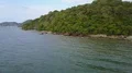 Drone shot aerial coastline hills forest landscape of Flores - Indonesia 4k or 4k+ Resolution